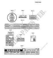 ETICHETTE per Kawasaki GA3200A